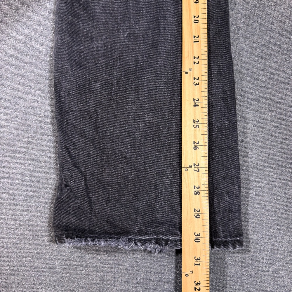 Abercrombie & Fitch The 90s Baggy Low Rise Jeans Women 26 Black Distressed Mom - Picture 7 of 9